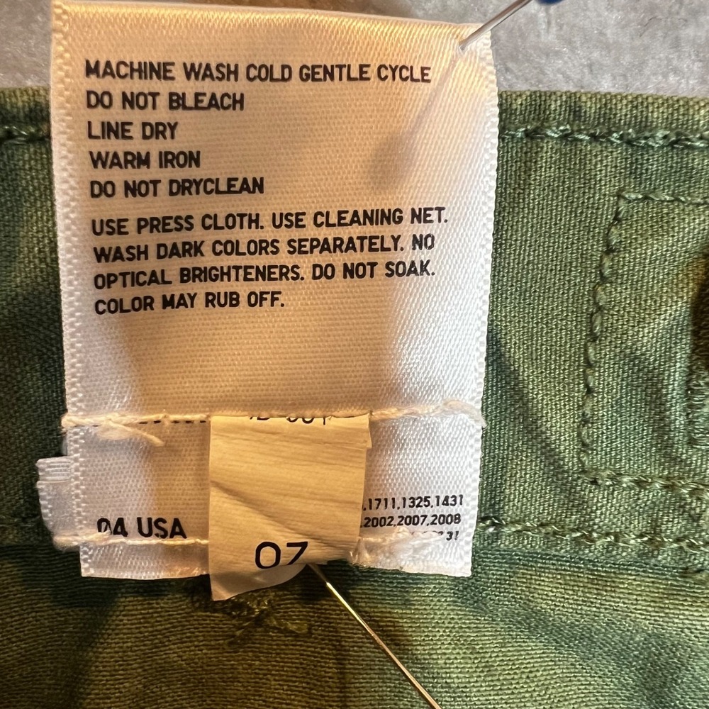 Uniqlo Pants Women's 27-30 Green Utility Army Casual Granola Girl Teacher - Picture 5 of 11